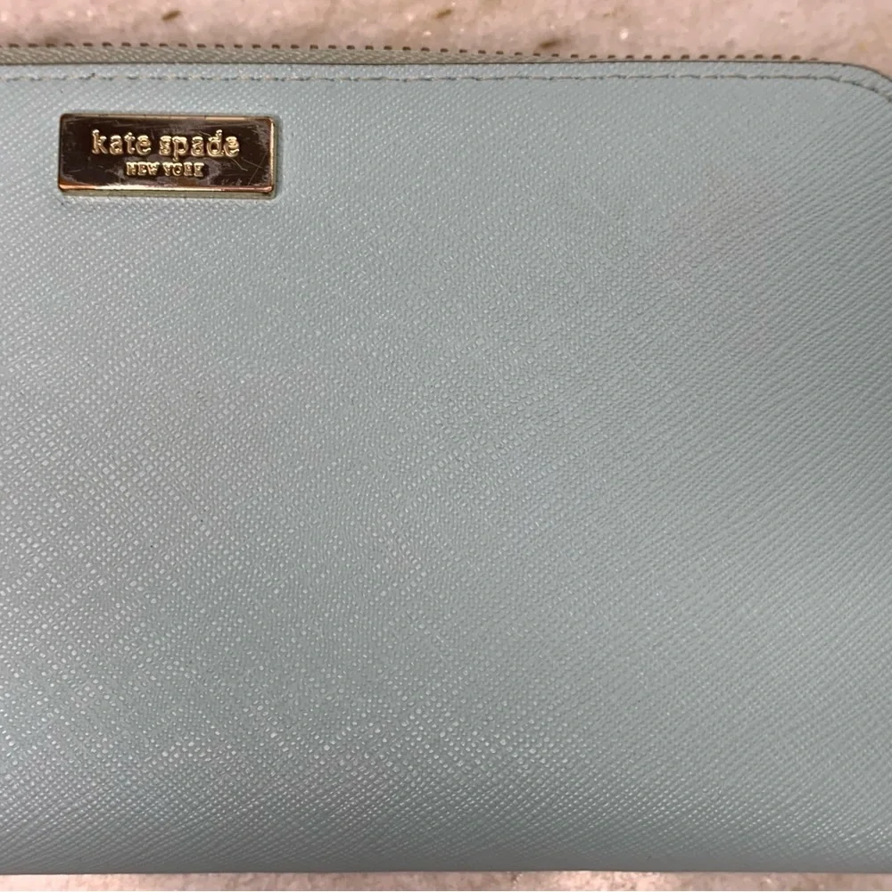 Kate Spade wallet NWOT slim bifold “Cameron” large in seaside blue - Picture 3 of 5